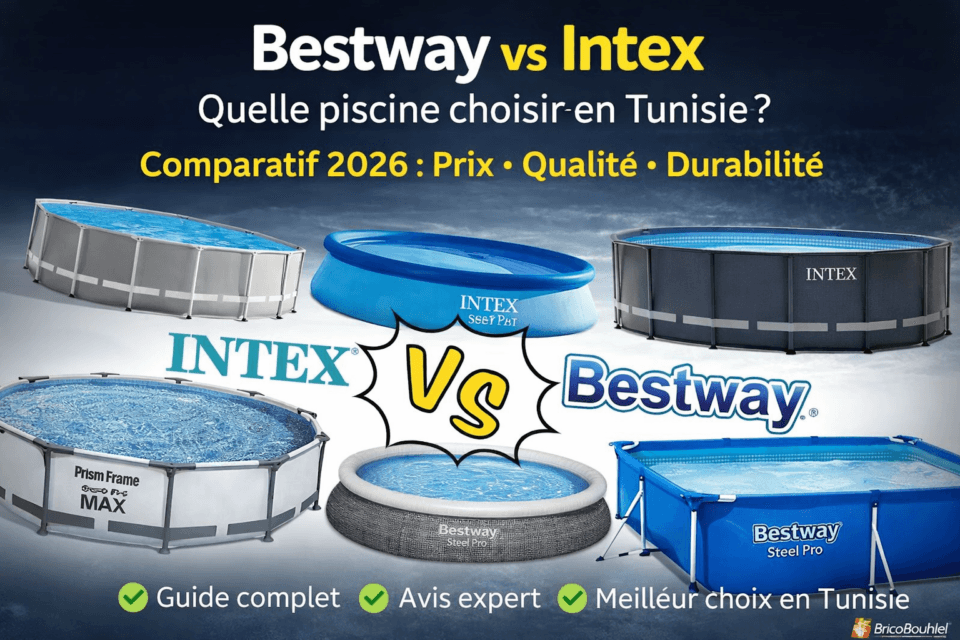 Comparatif piscine hors sol Tunisie Bestway vs Intex – guide 2026