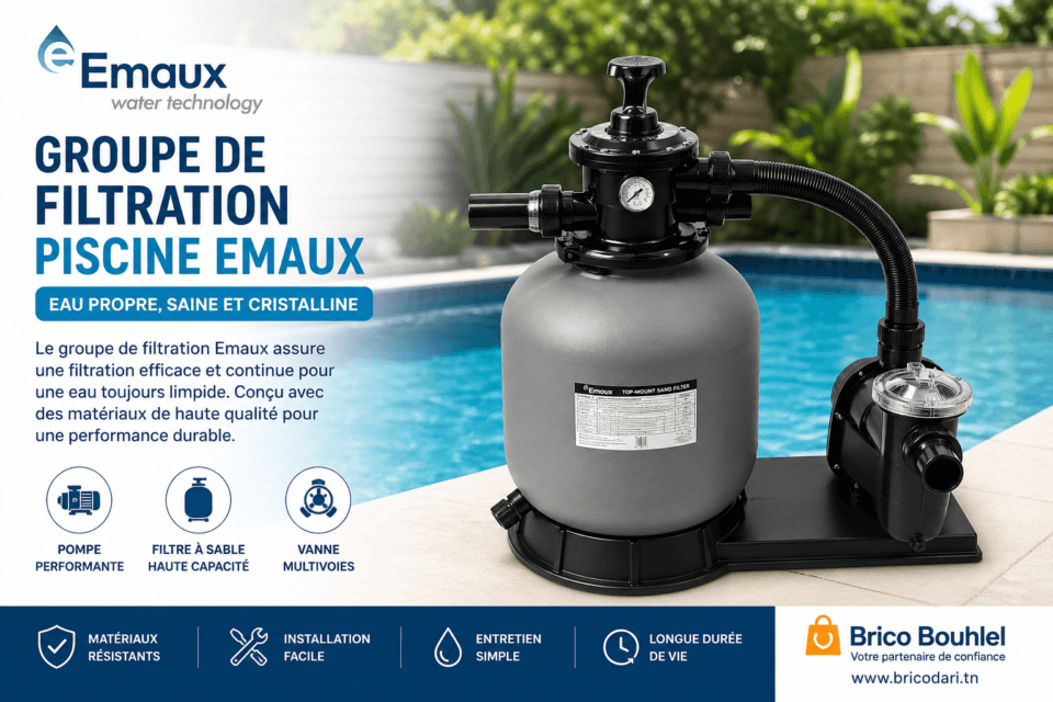 groupe filtration piscine emaux pompe filtre sable tunisie