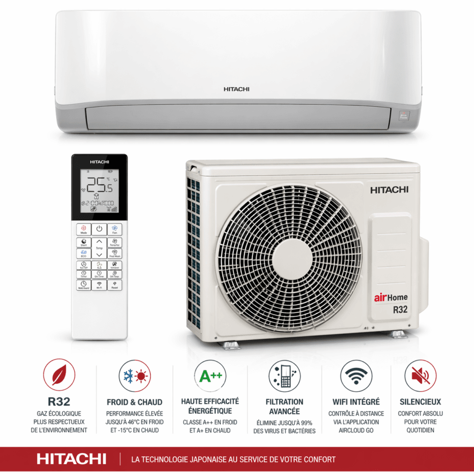 Climatiseur Hitachi Tunisie | Climatisation Inverter airHome 400