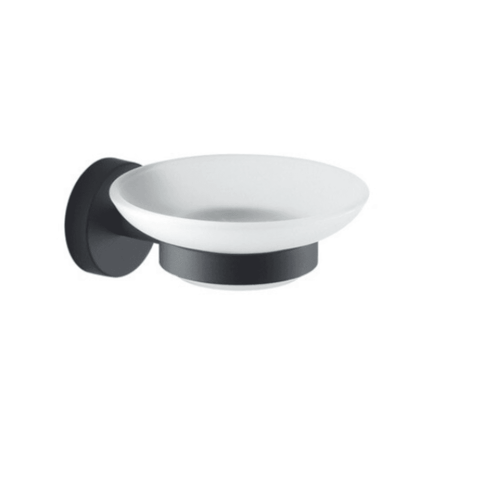 Porte Savon Rond Noir Mat