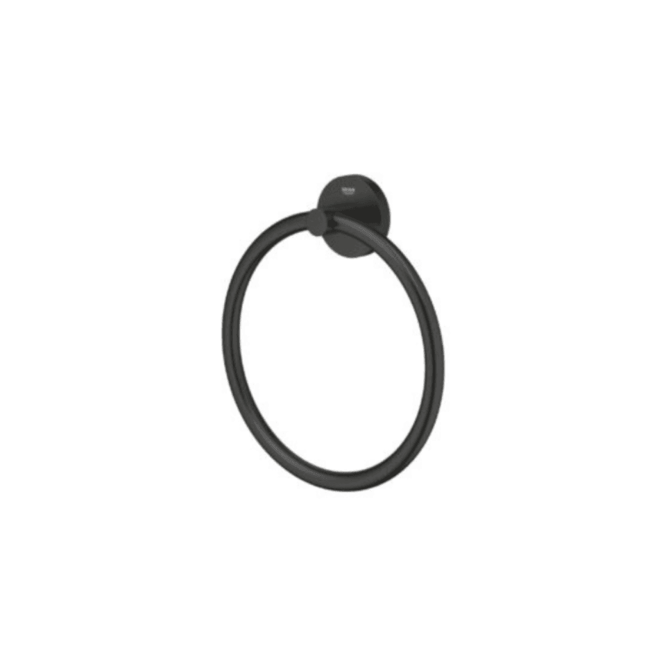 Anneau Porte Serviette Rond Noir Mat
