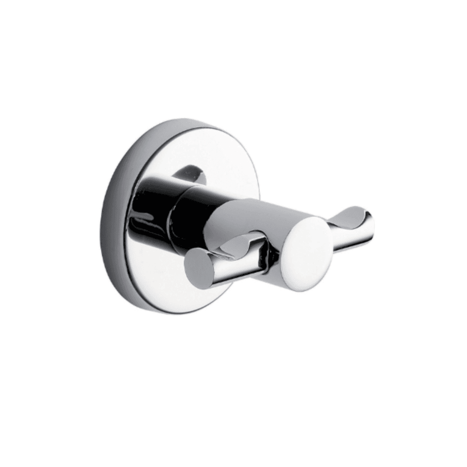 Porte Peignoire Double Rond Chromé
