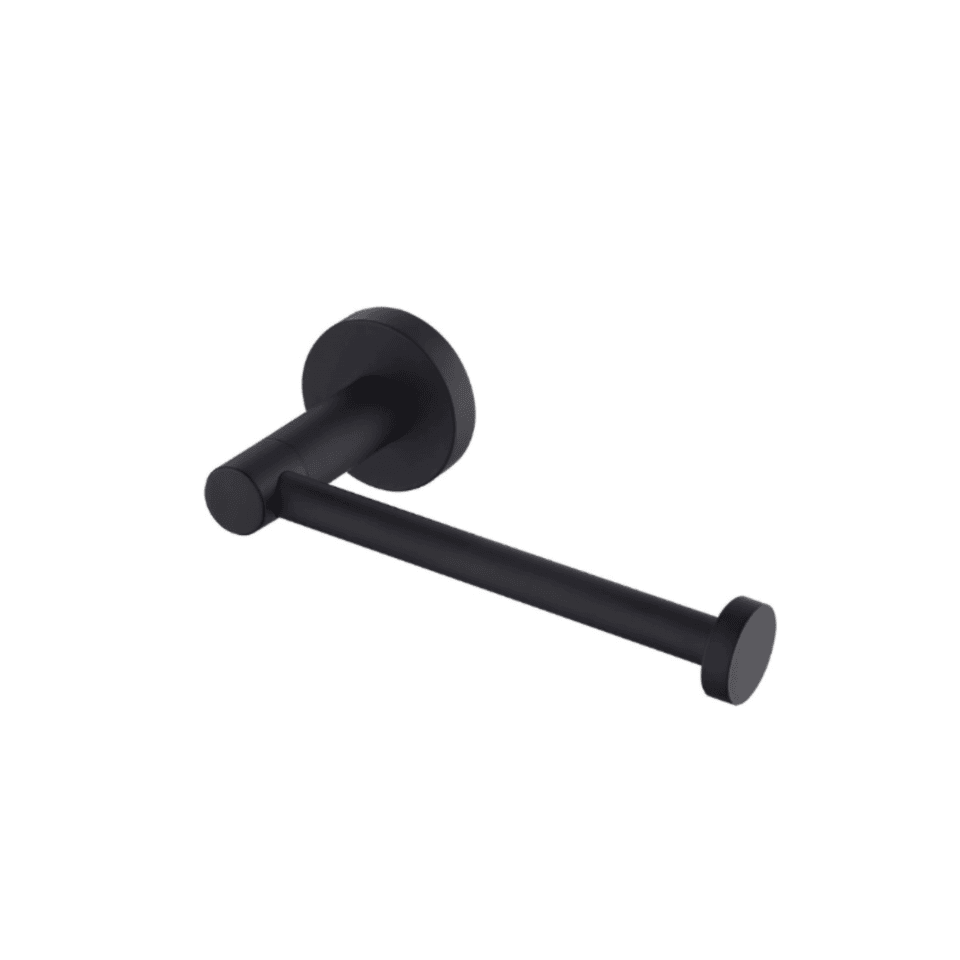 Porte Papier Rond Noir Mat