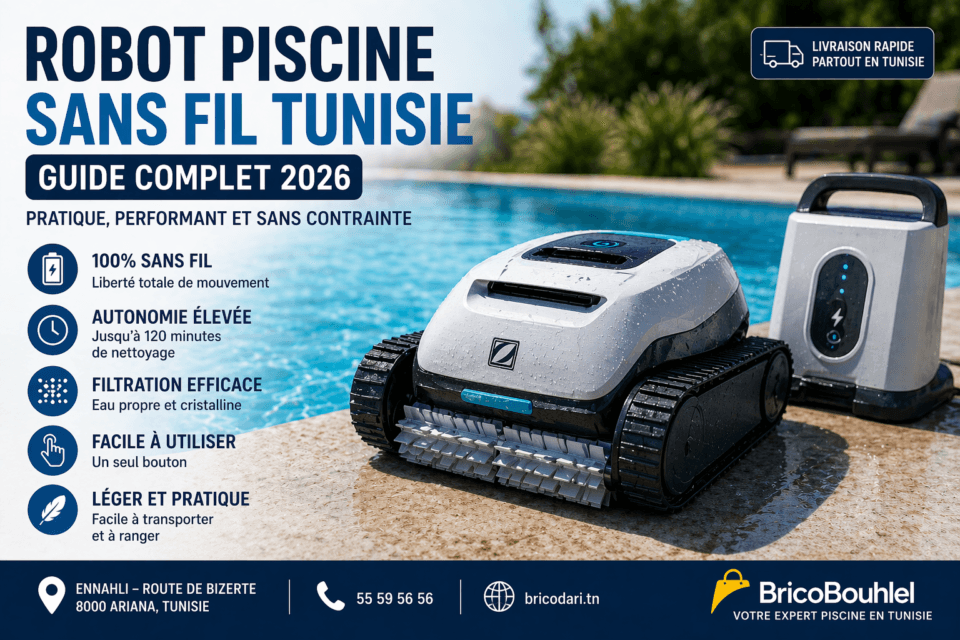 robot piscine sans fil Tunisie nettoyage automatique