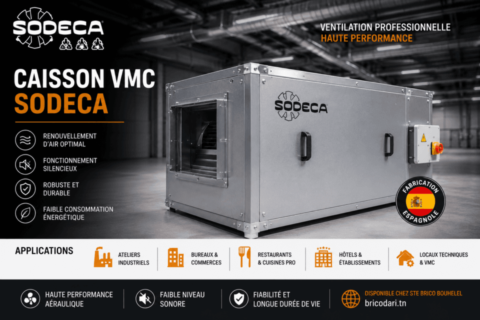 Caisson VMC Sodeca Tunisie – ventilation industrielle professionnelle