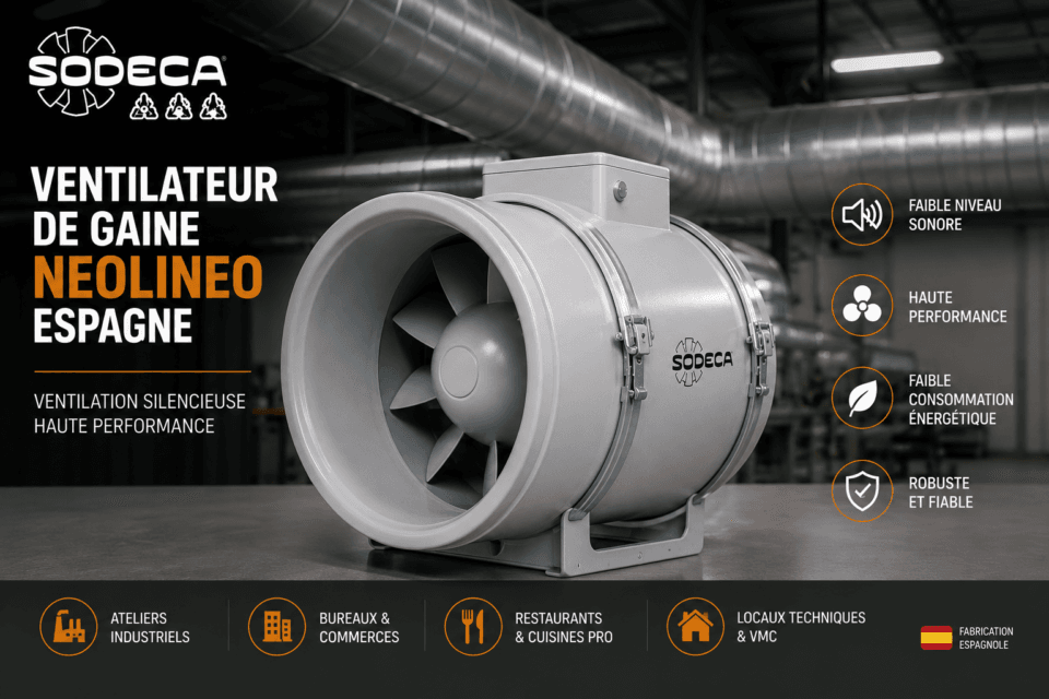 Ventilateur de gaine Sodeca NeoLineo Tunisie – ventilation industrielle silencieuse