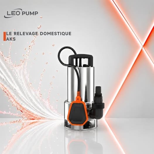 Pompe de Relevage Inox LEO AKS – Pompe Immergée Automatique Eaux Chargées