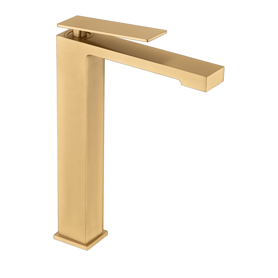 Mitigeur Lavabo Long PIZA Or Brossé