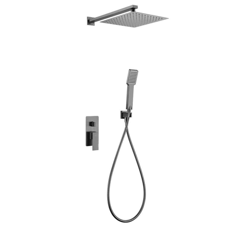 Kit Douche Encastré PIZA Noir Métalisé
